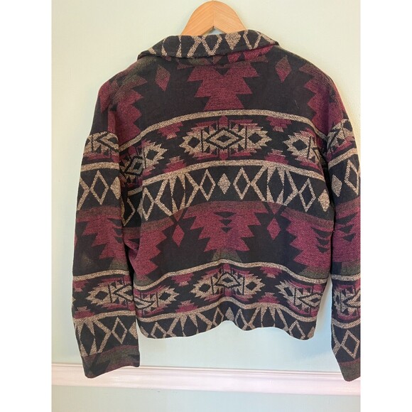 Vintage David Paul Navajo Aztec Blazer Size Small Yellowstone Crop Southwest - Picture 2 of 5